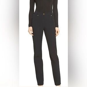 St. John Sport Straight Leg Velvet Pants Beaded Details Black‎ 4